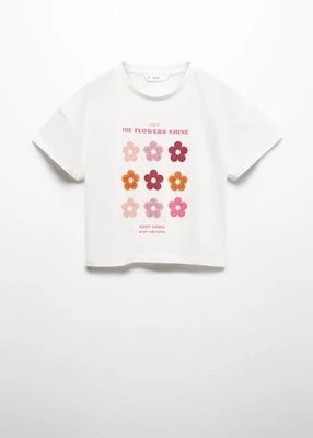 Koszulka w wypukłe kwiaty Mango Kids
