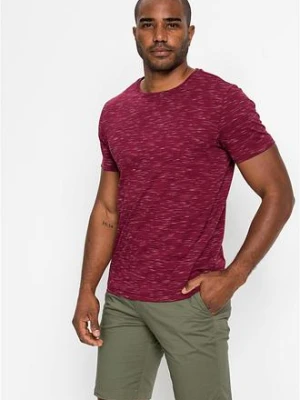 T-shirt melanżowy BonPrix czerwony
