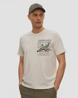 T-shirt Męski Aeronautica Militare Beżowy