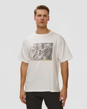 T-shirt Męski Arcteryx Kragg Cotton Lithographica Shirt Ss Biały