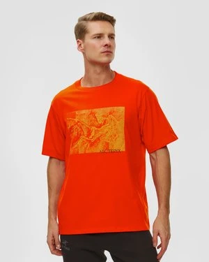 T-shirt Męski Arcteryx Kragg Cotton Lithographica Shirt Ss Czerwony