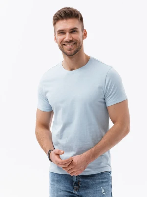 T-shirt męski bawełniany BASIC - jasnoniebieski V19 S1370
 -                                    XXL Ombre