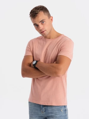 T-shirt męski bawełniany BASIC - różowy V9 S1370
 -                                    XL