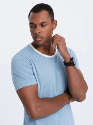 T-shirt męski bawełniany - błękitny V4 S1385
 -                                    S Ombre