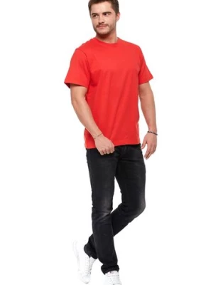T-shirt męski bawełniany czerwona Moraj