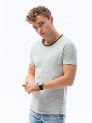 T-shirt męski bawełniany - jasnoszary V2 S1385
 -                                    XL Ombre