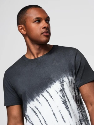 Zdjęcie produktu T-shirt męski bawełniany TIE DYE - grafitowy V1 Ombre Clothing