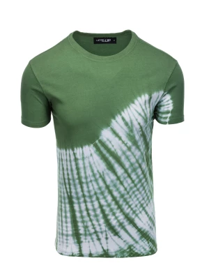T-shirt męski bawełniany TIE DYE - zielony V3 S1617
 -                                    M