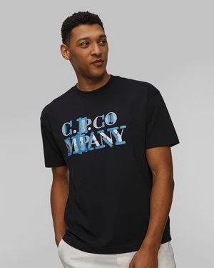 T-shirt Męski C.p. Company 30/1 Jersey Blurred Logo Granatowy CP Company