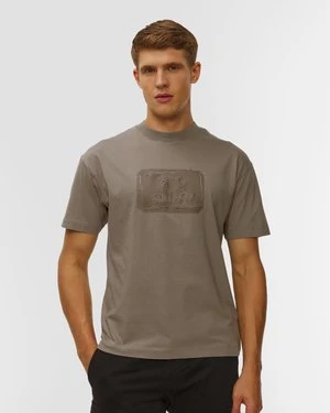 T-shirt Męski C.p. Company 30/1 Jersey British Sailor Short Sleeve Logo T-shirt Beżowy CP Company