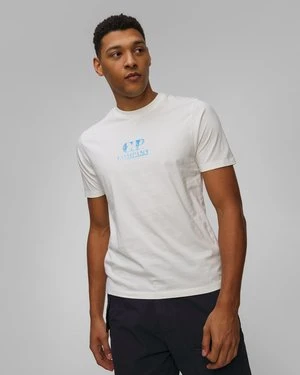 T-shirt męski C.P. Company 30/1 Jersey Graphic Logo biały CP Company