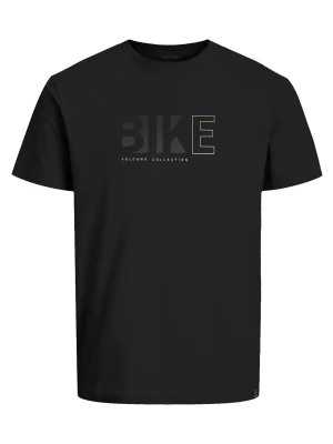T-shirt męski czarny, Comfort Fit, T-EKIB Volcano
