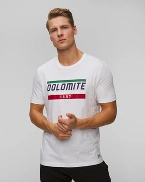 T-shirt Męski Dolomite Gardena Biały