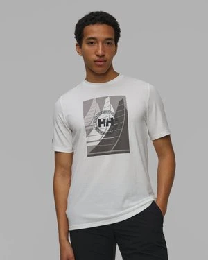 T-shirt Męski Helly Hansen Hp Race Graphic Biały