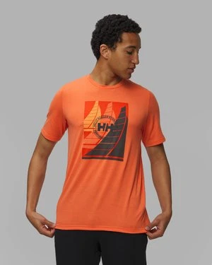 T-shirt Męski Helly Hansen Hp Race Graphic Pomarańczowy