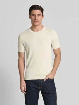 Zdjęcie produktu T-shirt męski JOOP! Collection;Czysta bawełna;Krój regular fit;Model ‘Valdro’;Imitacja dzianiny;Prążkowane wykończenia;Okrągły dekolt;Długość tyłu w rozmiarze M