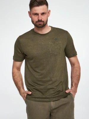 T-shirt męski lniany AERONAUTICA MILITARE