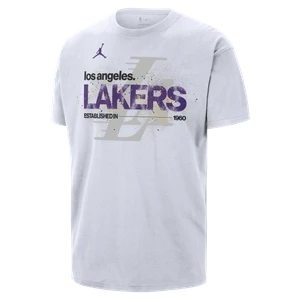 T-shirt męski Los Angeles Lakers Courtside Jordan '85 NBA Statement - Biel