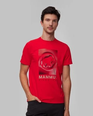 T-shirt Męski Mammut Trovat Czerwony