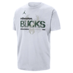 T-shirt męski Milwaukee Bucks Courtside Jordan '85 NBA Statement - Biel