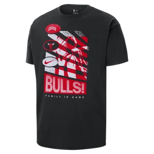 T-shirt męski NBA Nike Chicago Bulls Courtside - Czerń