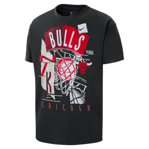 T-shirt męski NBA Nike Chicago Bulls Courtside Vintage - Czerń