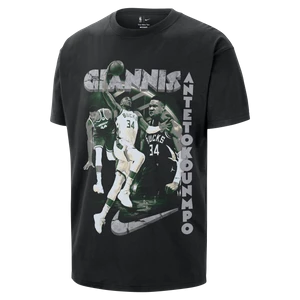 T-shirt męski NBA Nike Giannis Antetokounmpo - Czerń