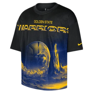 T-shirt męski Nike NBA Golden State Warriors Courtside - Czerń
