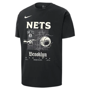 T-shirt męski Nike NBA Max90 Brooklyn Nets Courtside - Czerń