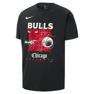 T-shirt męski Nike NBA Max90 Chicago Bulls Courtside - Czerń