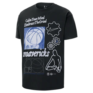 T-shirt męski Nike NBA Max90 Dallas Mavericks Courtside - Czerń