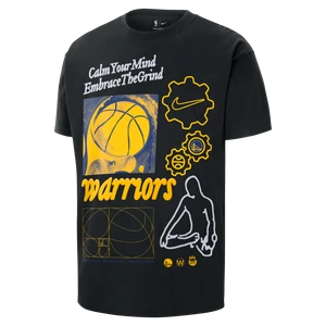 T-shirt męski Nike NBA Max90 Golden State Warriors Courtside - Czerń