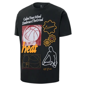 T-shirt męski Nike NBA Max90 Miami Heat Courtside - Czerń