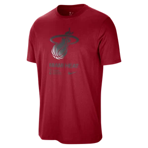 T-shirt męski Nike NBA Miami Heat Courtside - Czerwony