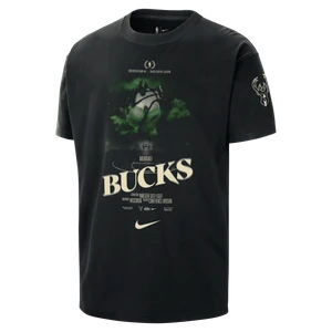 T-shirt męski Nike NBA Milwaukee Bucks Courtside - Czerń