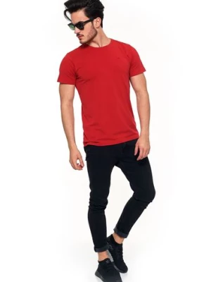 T-shirt męski premium czerwony Moraj