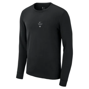 T-shirt męski z długim rękawem NBA Chicago Bulls Nike - Czerń
