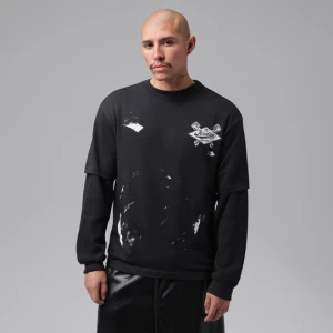 T-shirt męski z grafiką Jordan Brooklyn - Czerń