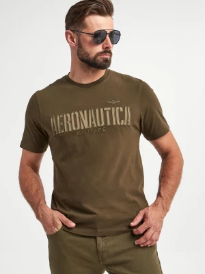 T-shirt męski z logo AERONAUTICA MILITARE