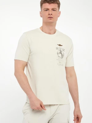 T-shirt męski z logo AERONAUTICA MILITARE