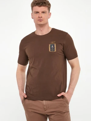 T-shirt męski z logo AERONAUTICA MILITARE