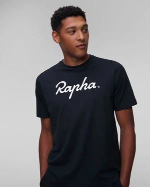 T-shirt męski z logo Rapha czarny