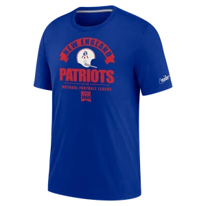 T-shirt męski z mieszanki trzech materiałów Nike Historic (NFL Patriots) - Niebieski