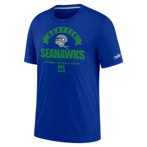 T-shirt męski z mieszanki trzech materiałów Nike Historic (NFL Seahawks) - Niebieski