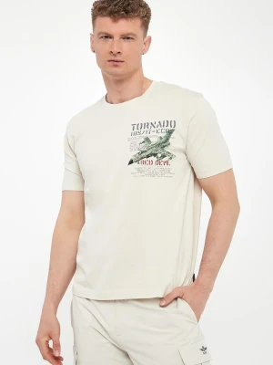 Zdjęcie produktu T-shirt męski z nadrukiem AERONAUTICA MILITARE
