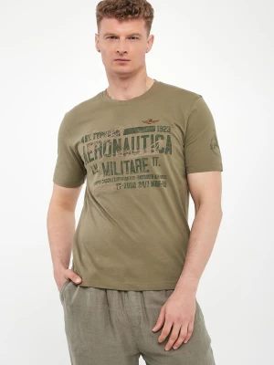 Zdjęcie produktu T-shirt męski z nadrukiem AERONAUTICA MILITARE