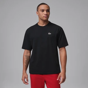 T-shirt męski z naszywką Sneaker Jordan - Czerń