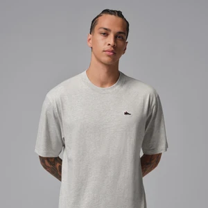 T-shirt męski z naszywką Sneaker Jordan - Szary