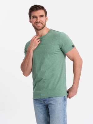 Zdjęcie produktu T-shirt męski z ozdobnym efektem confetti - zielony V4 Ombre Clothing