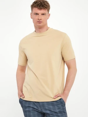 T-shirt męski z tłoczonym logo KARL LAGERFELD